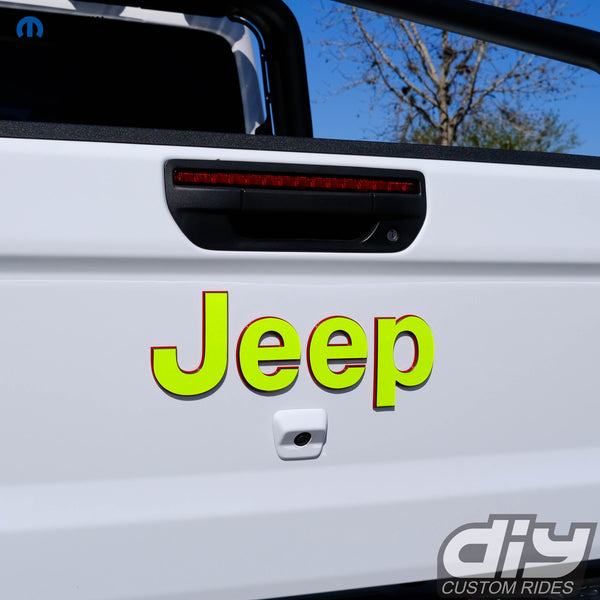 Jeep Emblem Overlay Decals Fluorescent Colors