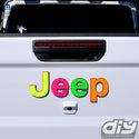 Jeep Emblem Overlay Decals Fluorescent Colors