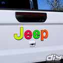 Jeep Emblem Overlay Decals Fluorescent Colors