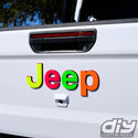 Jeep Emblem Overlay Decals Fluorescent Colors