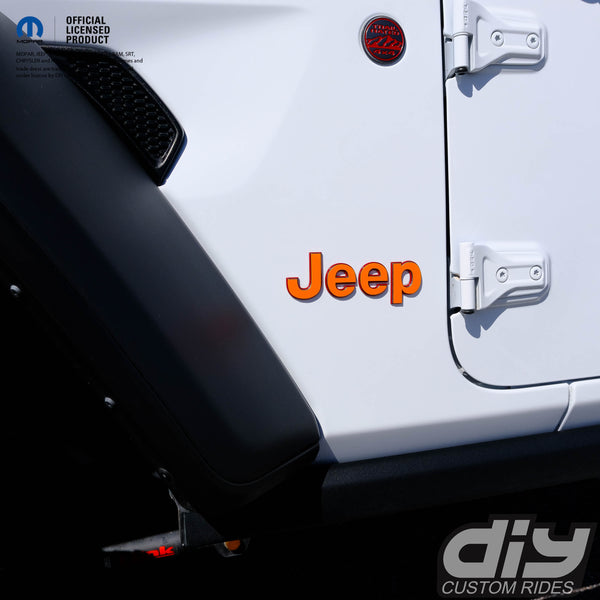 Jeep Emblem Overlay Decals Fluorescent Colors