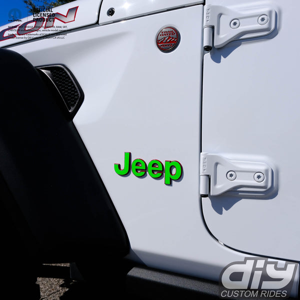 Jeep Emblem Overlay Decals Fluorescent Colors