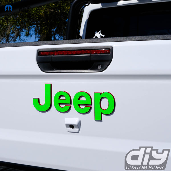 Jeep Emblem Overlay Decals Fluorescent Colors