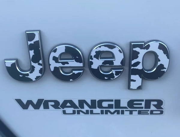 Jeep Emblem Overlay Decals - Cow