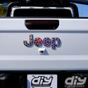 Holographic Jeep Emblem Overlay Decals - Dog Paws