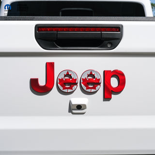 Jeep Emblem Overlay Decals - Canadian Flag