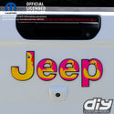 Jeep Emblem Overlay Decals - Ducks On Pink