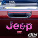 Jeep Emblem Overlay Decals - Pink Flames