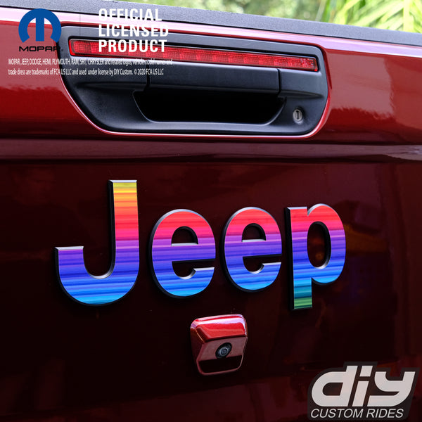 Jeep Emblem Overlay Decals - Rainbow