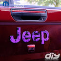 Jeep Emblem Overlay Decals - Purple Flames