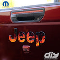 Jeep Emblem Overlay Decals - Real Flames