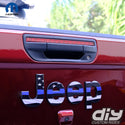 Jeep Emblem Overlay Decals - Thin Blue Line American Flag