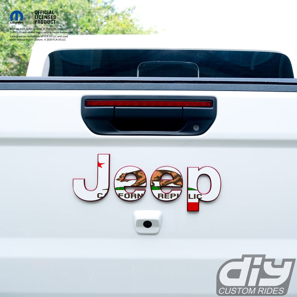 Jeep Emblem Overlay Decals - California Flag