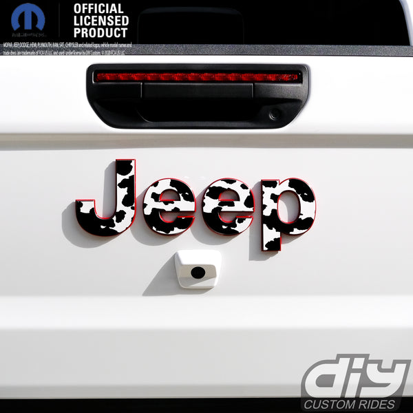 Jeep Emblem Overlay Decals - Cow