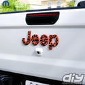 Jeep Emblem Overlay Decals - Leopard Print