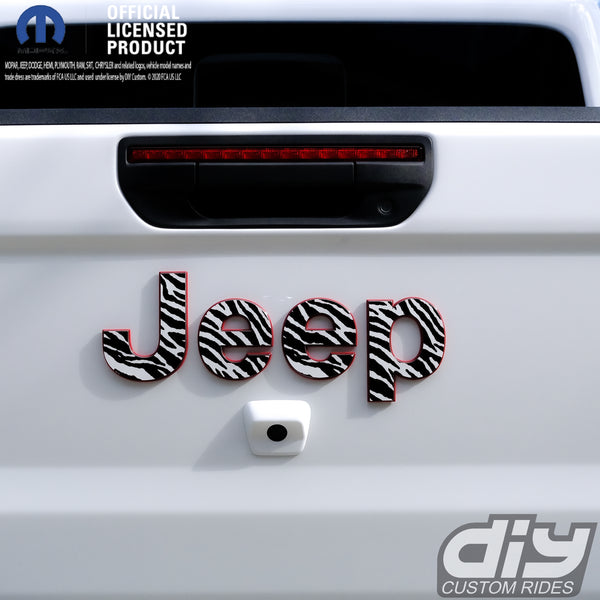 Jeep Emblem Overlay Decals - Zebra