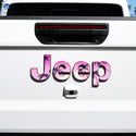 Jeep Emblem Overlay Decals - Pink Sunrise