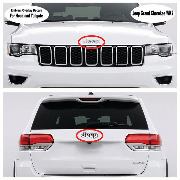 Jeep Emblem Overlay Decals - Christmas Trees