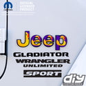 Jeep Emblem Overlay Decals - Ducks On Purple