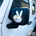 Holographic Peace Wave Fingers Decals Pair