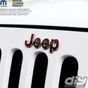 Jeep Emblem Overlay Decals -Topographic Black with Red