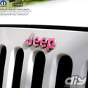 Jeep Emblem Overlay Decals -Topographic Pink with Gray