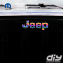 Jeep Emblem Overlay Decals - Rainbow