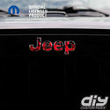 Jeep Emblem Overlay Decals - Red Flames