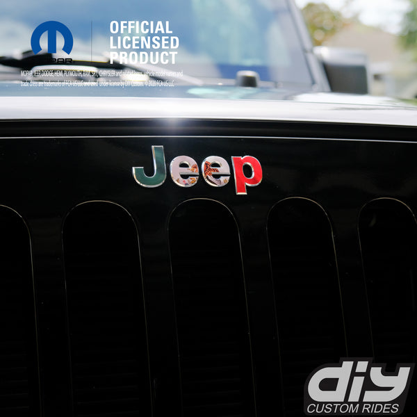 Jeep Emblem Overlay Decals - Mexican Flag