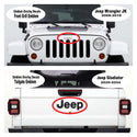 Jeep Emblem Overlay Decals - Christmas Trees