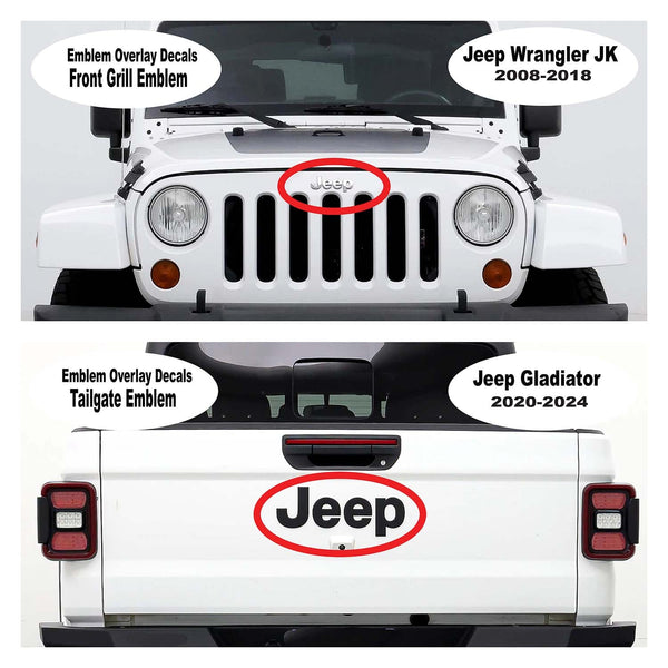 Jeep Emblem Overlay Decals - Christmas Wrapping