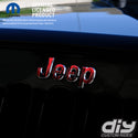 Jeep Emblem Overlay Decals - Dripping Red