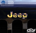 Jeep Emblem Overlay Decals - Ducks on Black