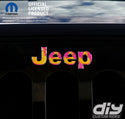 Jeep Emblem Overlay Decals - Ducks On Pink