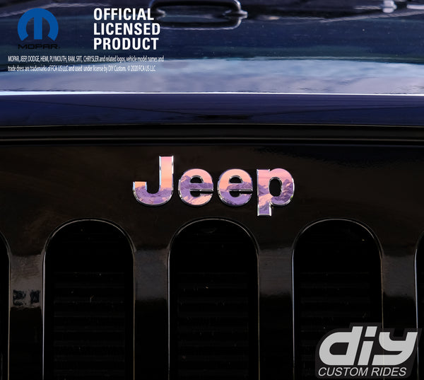 Jeep Emblem Overlay Decals - Purple Mountains