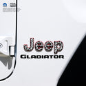 Jeep Emblem Overlay Decals - Black & White Leopard Print