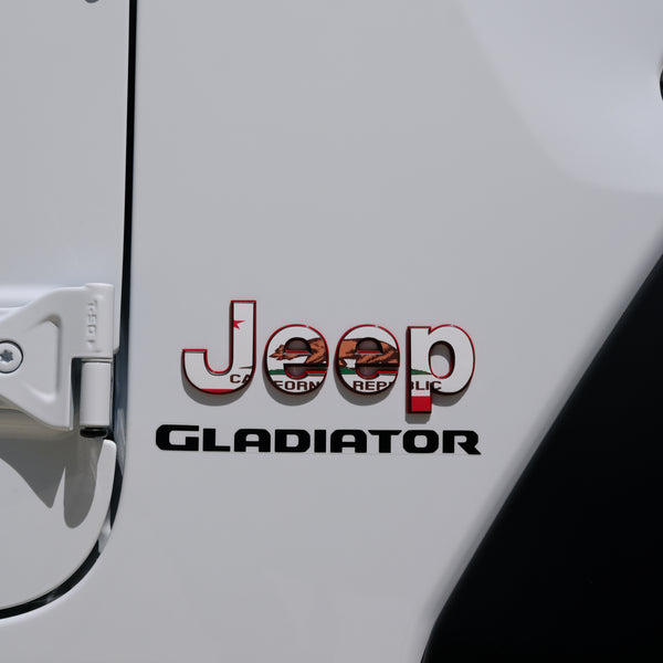 Jeep Emblem Overlay Decals - California Flag