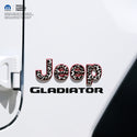 Jeep Emblem Overlay Decals - Grayscale Leopard Print