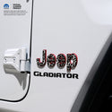 Jeep Emblem Overlay Decals - Grayscale Leopard Print