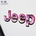 Jeep Emblem Overlay Decals - Pink Sunrise