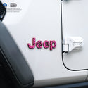 Jeep Emblem Overlay Decals - Dog Paws on Pink