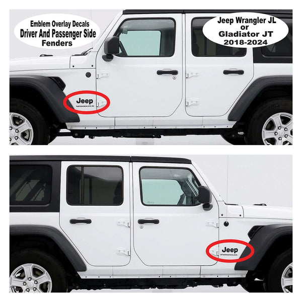 Jeep Emblem Overlay Decals - Christmas Wrapping