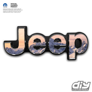 Jeep Emblem Overlay Decals - Purple Mountains