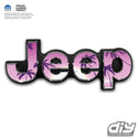 Jeep Emblem Overlay Decals - Pink Sunrise