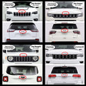 Jeep Emblem Overlay Decals - Red Flames