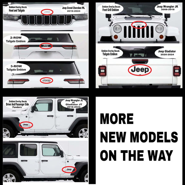 Jeep Emblem Overlay Decals - Western Landscape