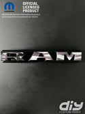 RAM Grill Emblem Overlay Decals Grayscale American Flag Fits 2009-2025 1500-5500