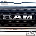 RAM Grill Emblem Overlay Decals BLACK & WHITE AMERICAN FLAG Fits 2009-2025 1500-5500