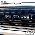 RAM Grill Emblem Overlay Decals BLACK & WHITE AMERICAN FLAG Fits 2009-2025 1500-5500