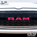 RAM Grill Emblem Overlay Decals FLUORESCENT HOT PINK FLAG Fits 2019-2024 1500-5500